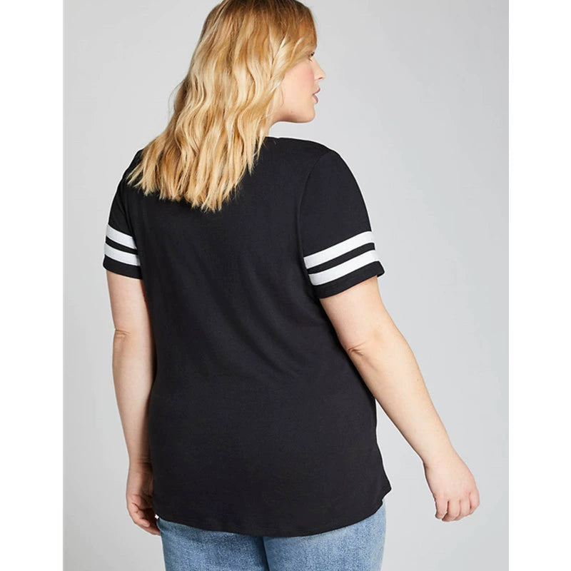Stylish Letter Summer Chubby Girl Short Sleeve T-shirt