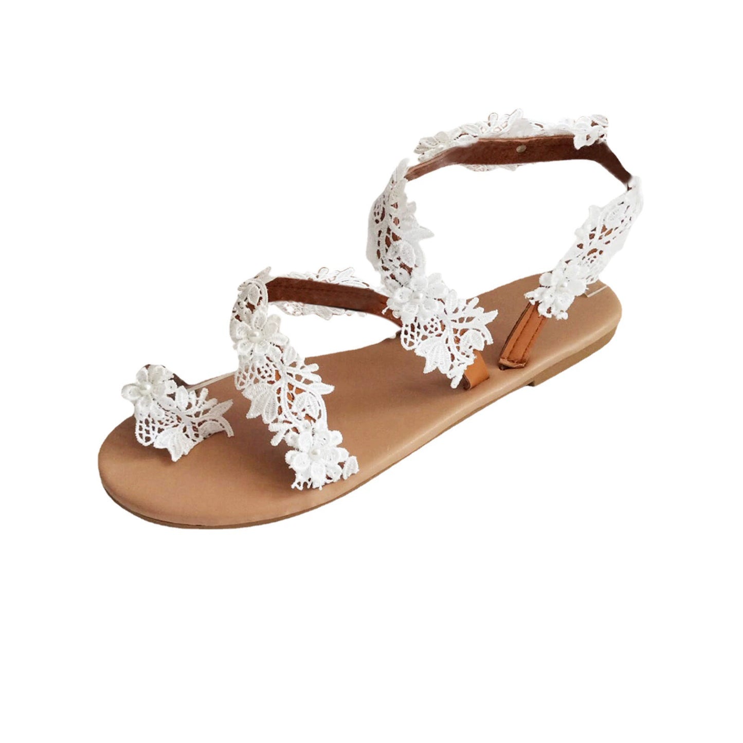 Women Flat Sandals Roman Shoes Big Size 43 Women's Bohemian Flat Heel Sandals