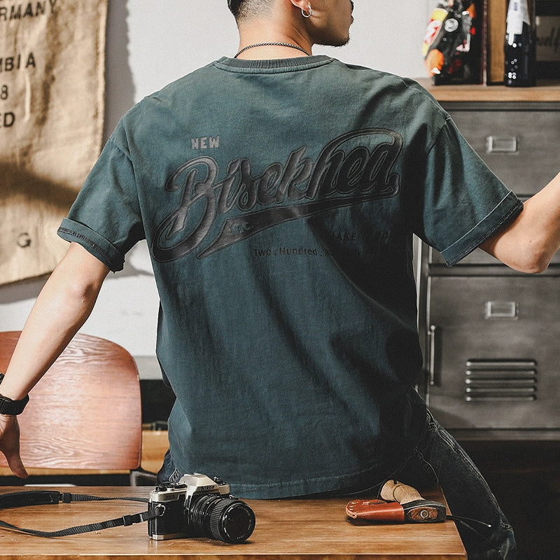 Heavy Retro Ins Large Top Fashion Brand Half Sleeve T-shirt