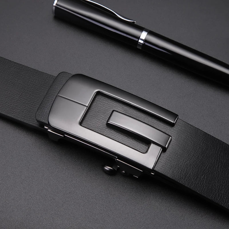 GOLF2023 New Belt Men's Genuine Leather Automatic Buckle Belt Pure Cowhide Men's Pants Belt Young and Middle aged
