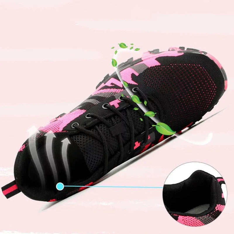 Camouflage Safety Shoes Men Women Steel Toe Shoes Puncture-Proof  Work Shoes Sneakers Indestructible Protective Shoes Anti slip