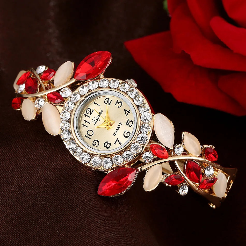 Luxury Top Brand Watch For Women Fashion Rhinestone Bracelet Dress Elegant Wrist Watches Steel Female Clock Hot reloj mujer Gift