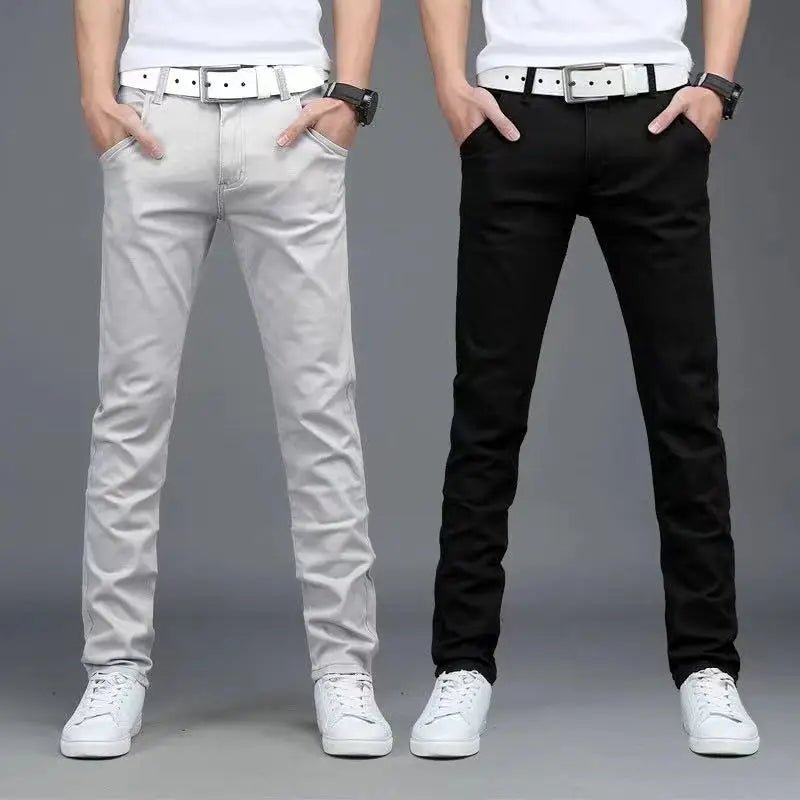 Men's Pants 2023 New Spring Summer Men's Slim Casual Pants Fashion Business Cotton Brand Thin Men Trousers 6 Colors