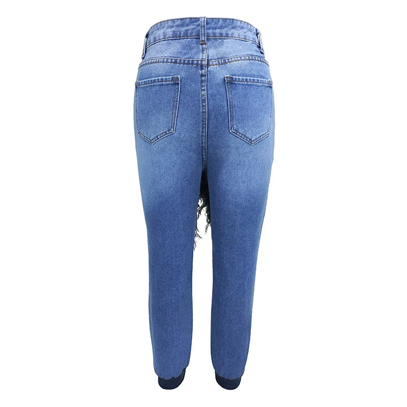 Women's jeans pants fashion high waist mom show pants spring summer retro Street dress 2021 new loose wide leg pants