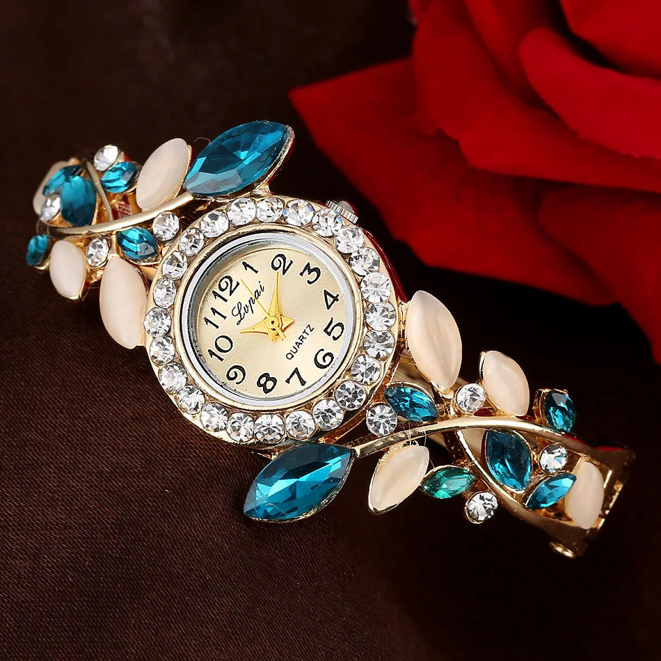 Luxury Top Brand Watch For Women Fashion Rhinestone Bracelet Dress Elegant Wrist Watches Steel Female Clock Hot reloj mujer Gift
