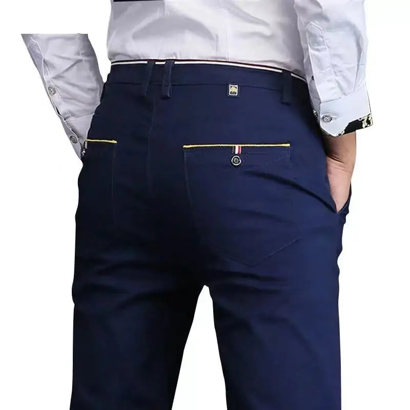 Men's Pants Classic Business Office Casual Pants Four Seasons Can Wear High Quality Slim Fit Casual Pants Men's Trousers