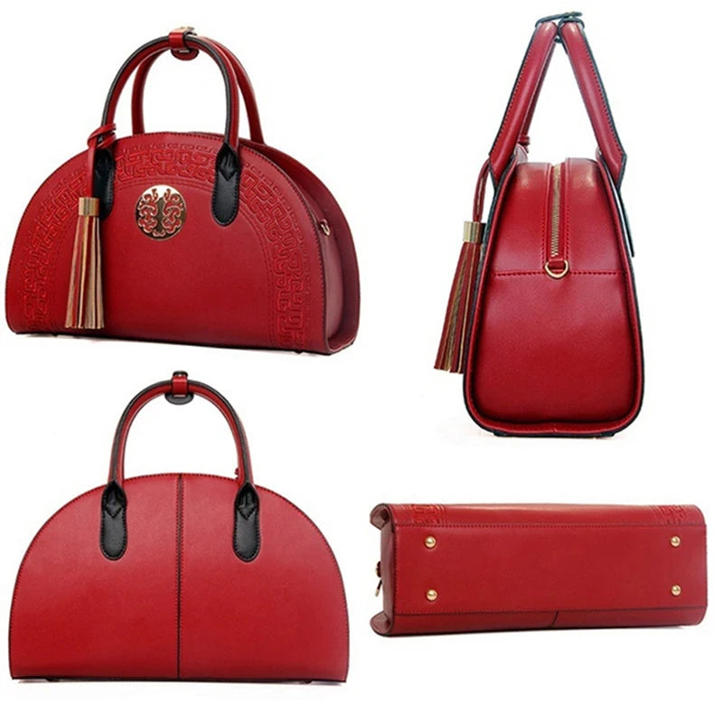 Women Messenger Shoulder Handbags PU Leather Sequined Tassel Patchwork Bags Fringe Crossbody Bag For Women 2023 bolsa feminina