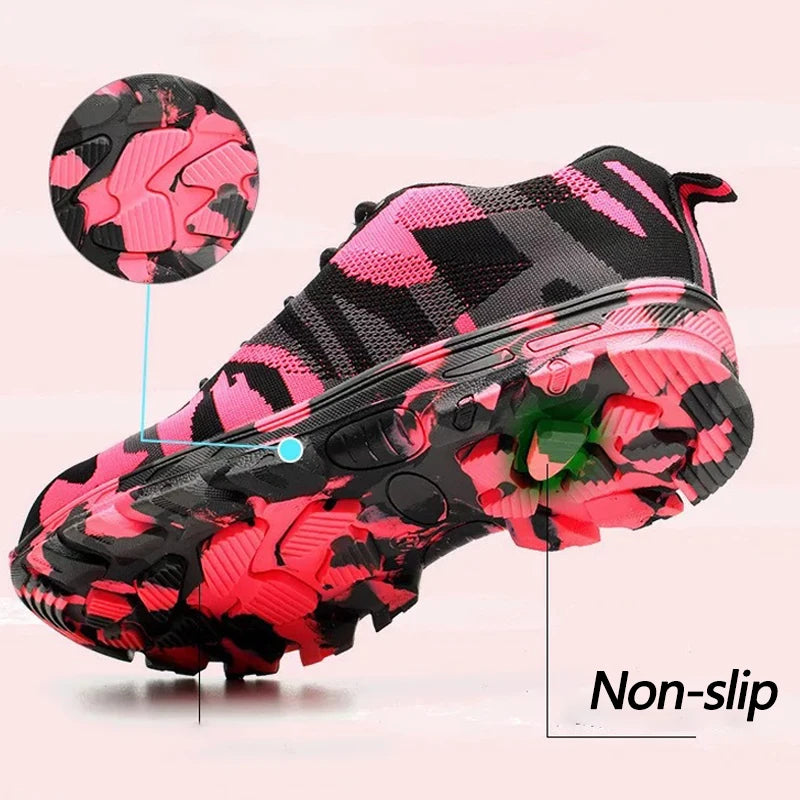 Camouflage Safety Shoes Men Women Steel Toe Shoes Puncture-Proof  Work Shoes Sneakers Indestructible Protective Shoes Anti slip