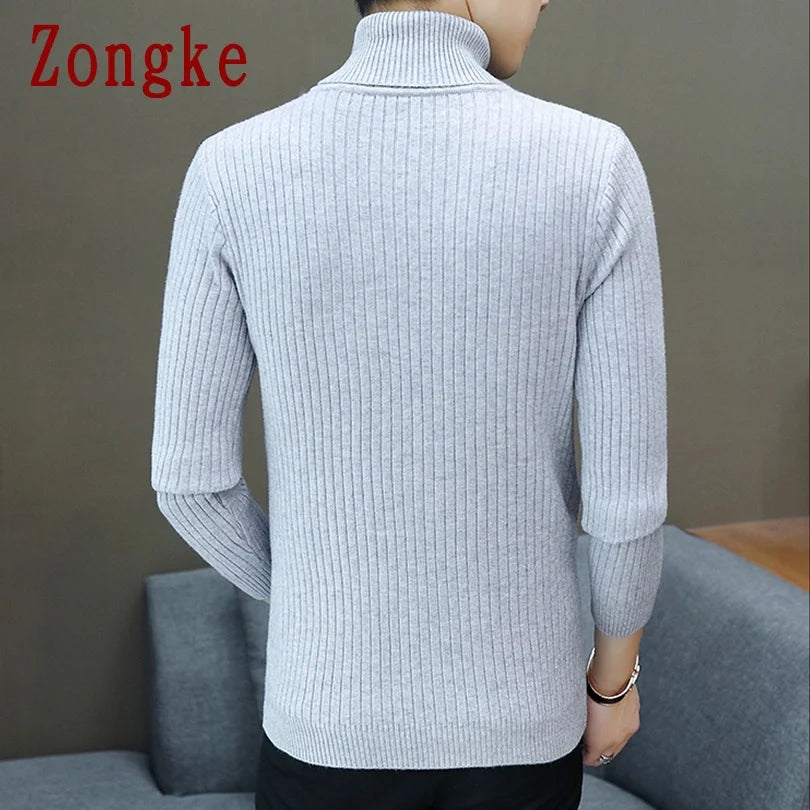 Thin White Turtleneck Men Sweater Pullover Men Clothing Korean Men Turtle Neck Spring Clothes M-3XL 2024 New