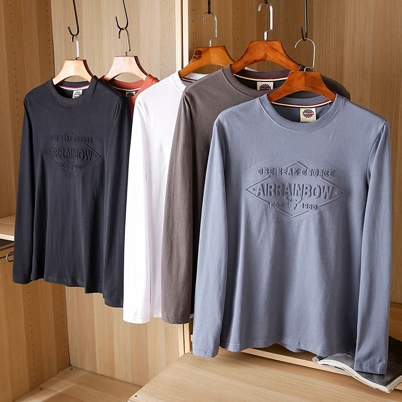 Fashion Brand Printing Casual Cotton Base Shirt Long-Sleeve T-shirt