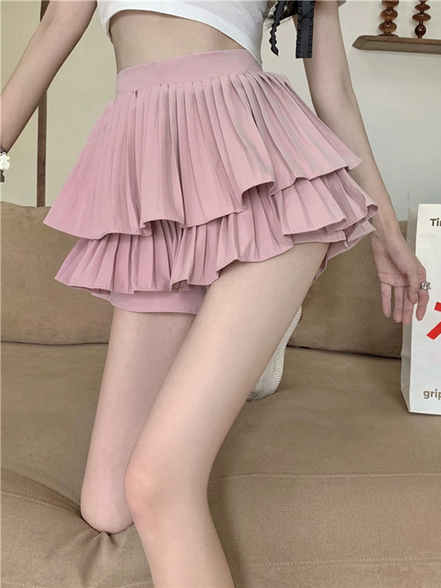 Pure Desire Stylish Pleated Cake Women's Autumn Pettiskirt