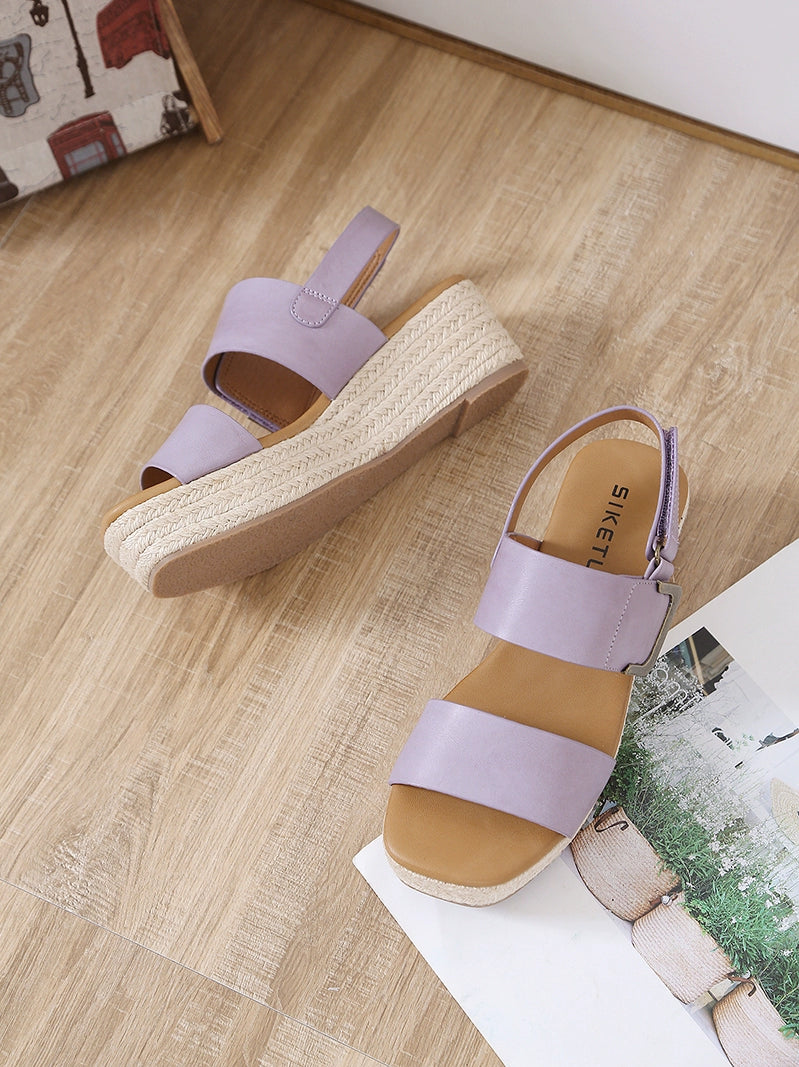 Summer Thick Sole Bohemian Style Wedge Strap