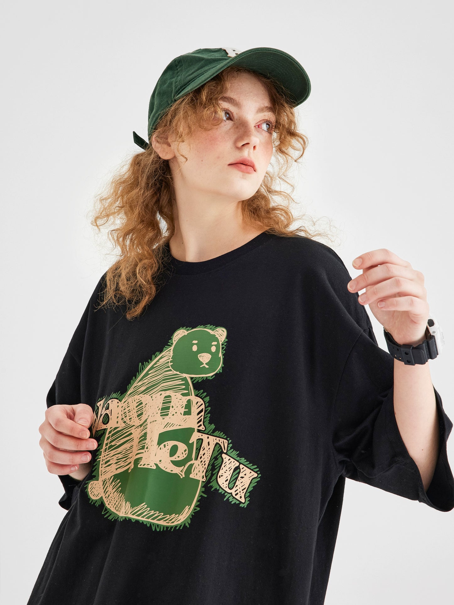Suitable for Casual Style Print T-shirt Summer Short-Sleeved Top
