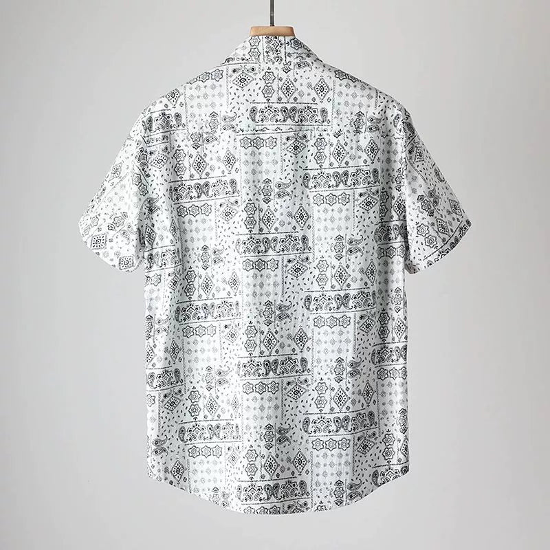 Pattern Co-Branded Short Sleeve Wave Unique Style Paisley