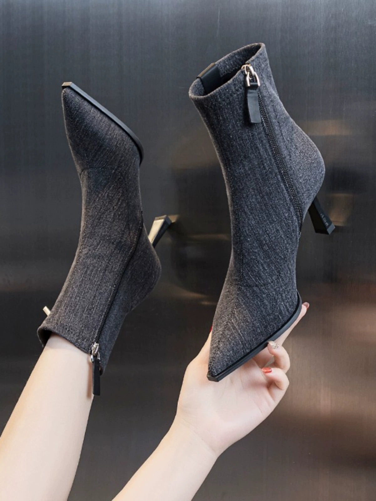 Fashion Fashion Autumn Stiletto Heel Knee Socks Single Boots Shoes