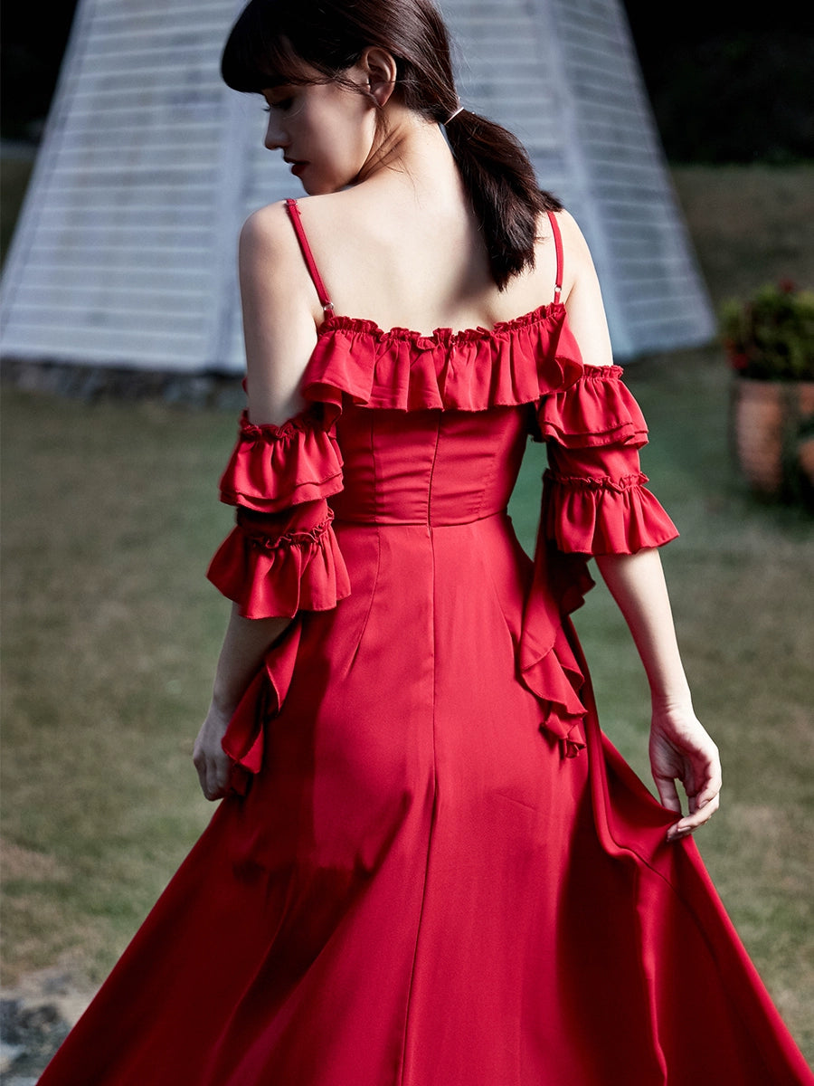 Nara Sanya French Backless Seaside Holiday Dress