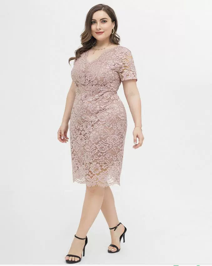 Chubby Girl Elegant Elegant Sexy Slim Hip Lace
