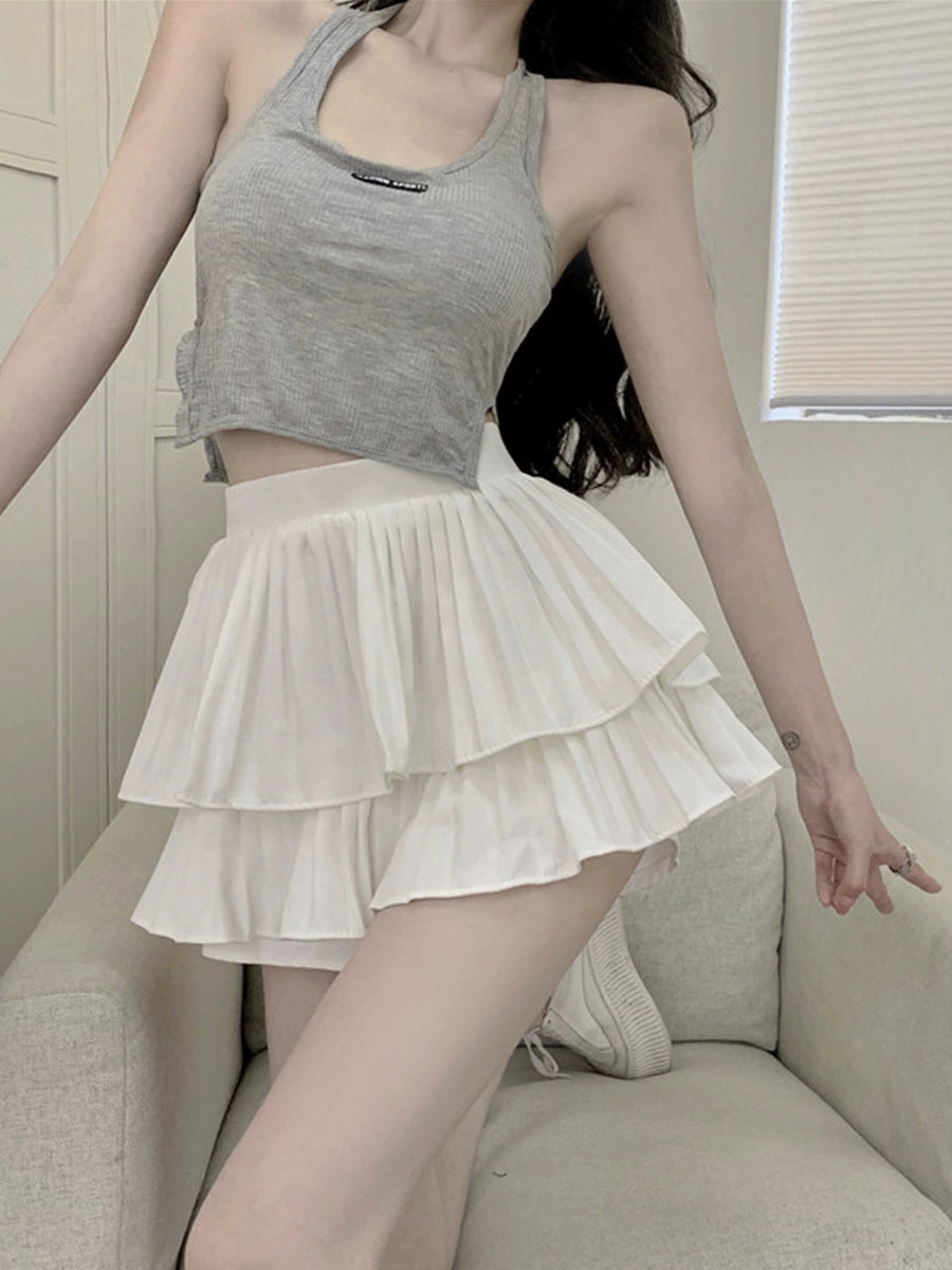 Pure Desire Stylish Pleated Cake Women's Autumn Pettiskirt