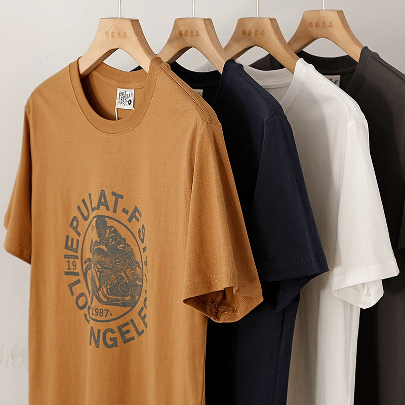 HK Offline Digital Printing T-shirt Casual Short Sleeve