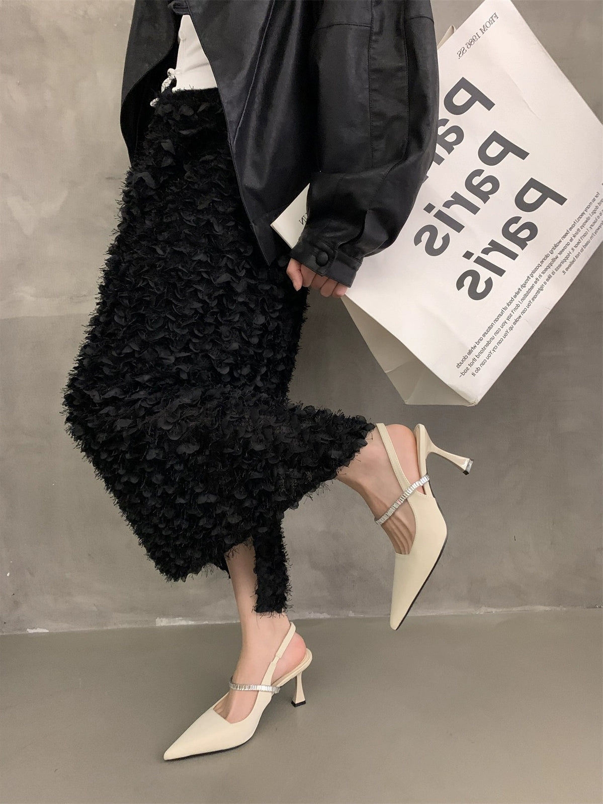 Mary Jane's Beautiful Evening Rhinestone Sandals with Skirt