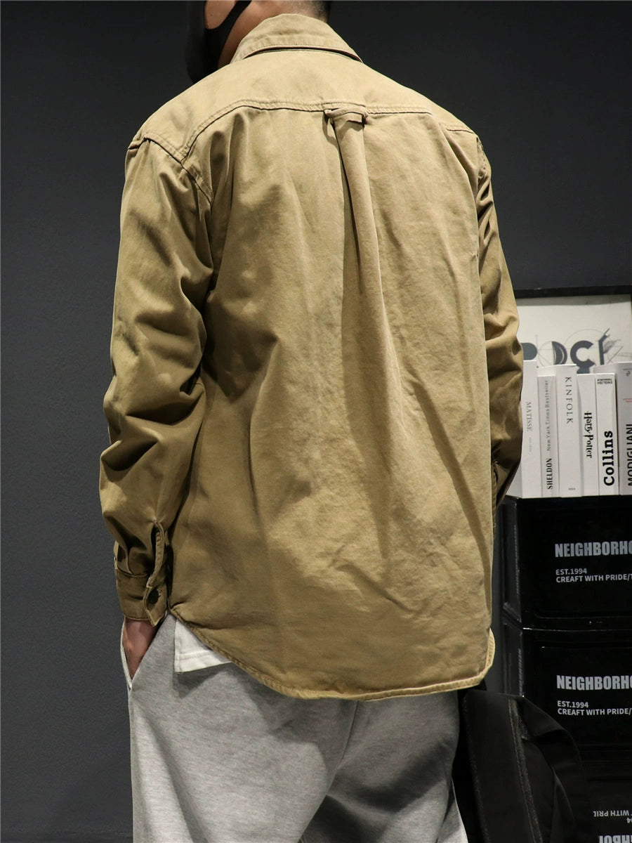 Fashion Brand Magic Ship Tooling Style Baggy Coat Denim Shirt