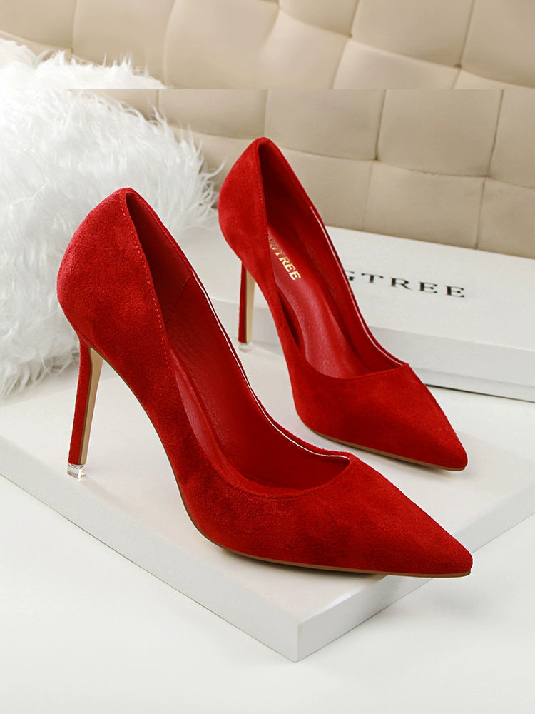 Internet Celebrity 41-43 Ins Bed Purple High Heels