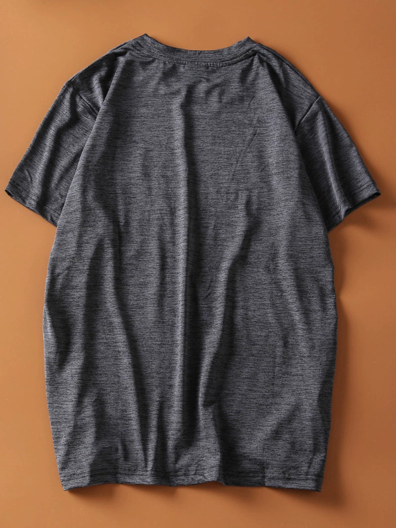 Men's Breathable Moisture Absorption Casual round Neck Short Sleeves T-shirt