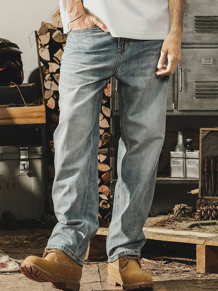 Jereno Environmental-Friendly Summer Drape Smooth Jeans