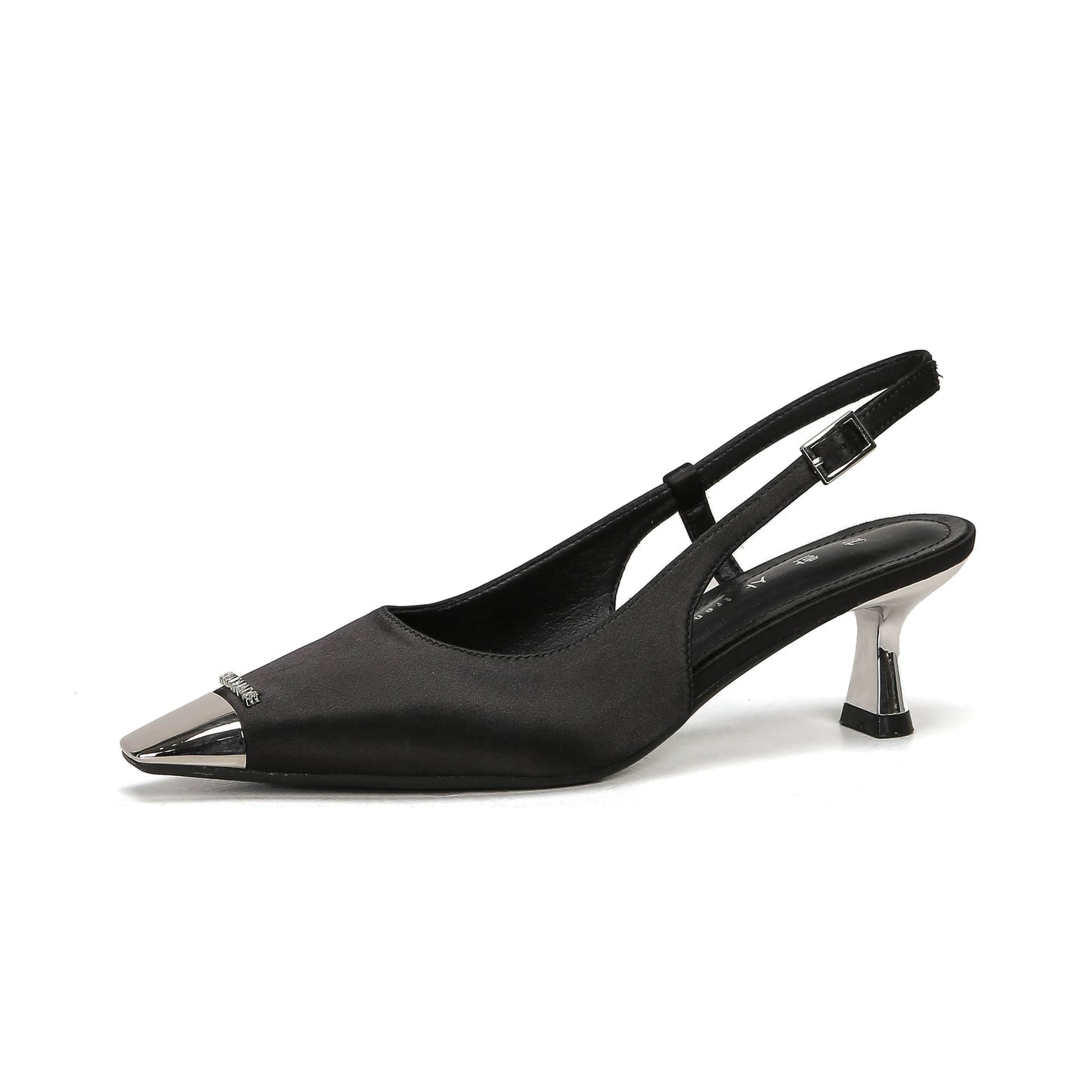 Steel Toe Sheepskin Pad Women's Shoes Classic Style Semi-Toe Box Back Empty High Heel Sandals 5cm Low Heel Sandals Women H6883-9