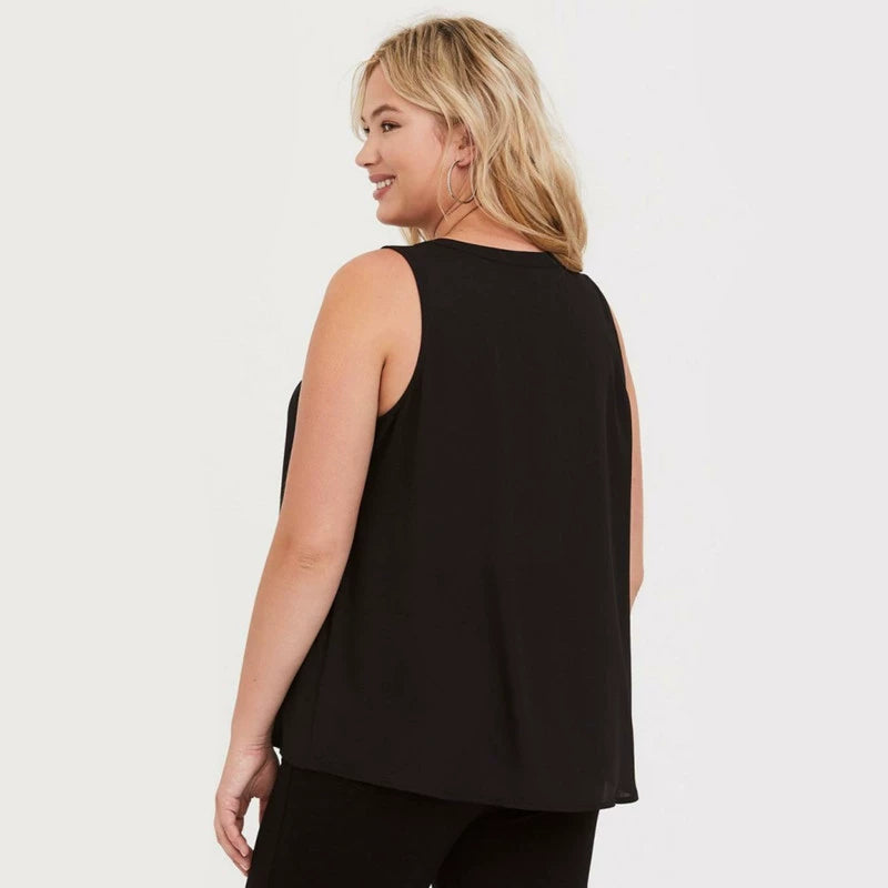 Sexy Lace-up European and American plus Size Chiffon Blouse