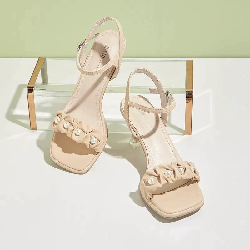 Dadong Fashion Elegant Stiletto Heel Hollow Strap Sandals