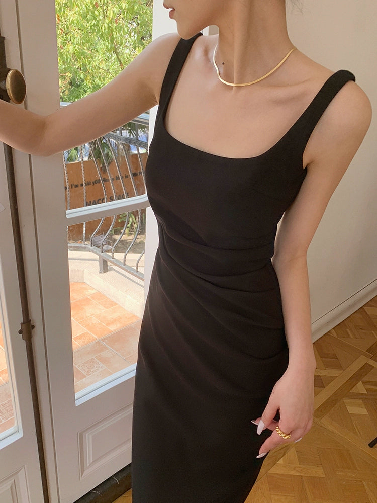 Jwunique Black Sleeveless Skirt Vest Sling