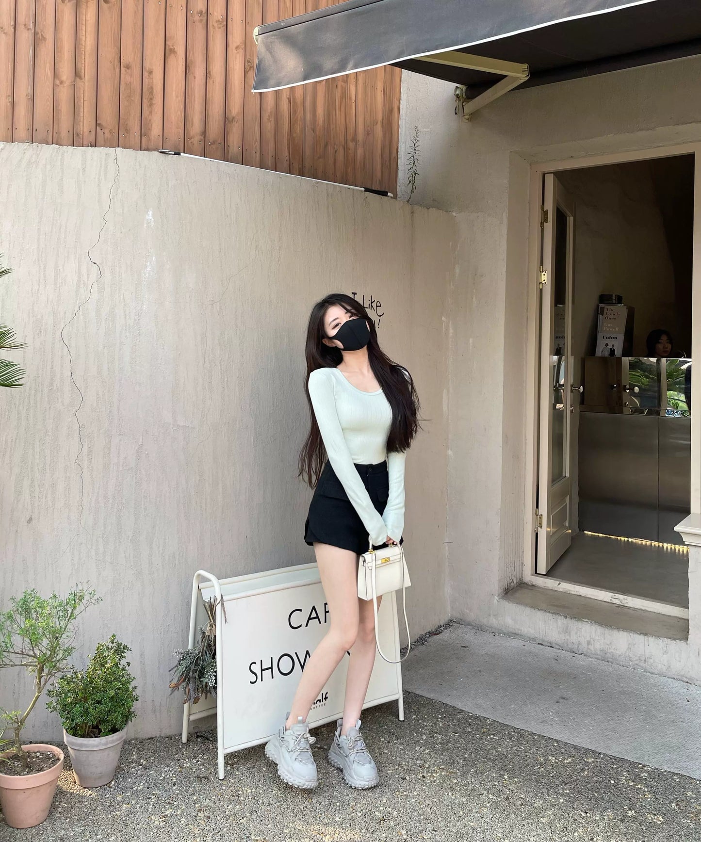 Jamais Creamy Feel High-Elastic Long-Sleeve Top