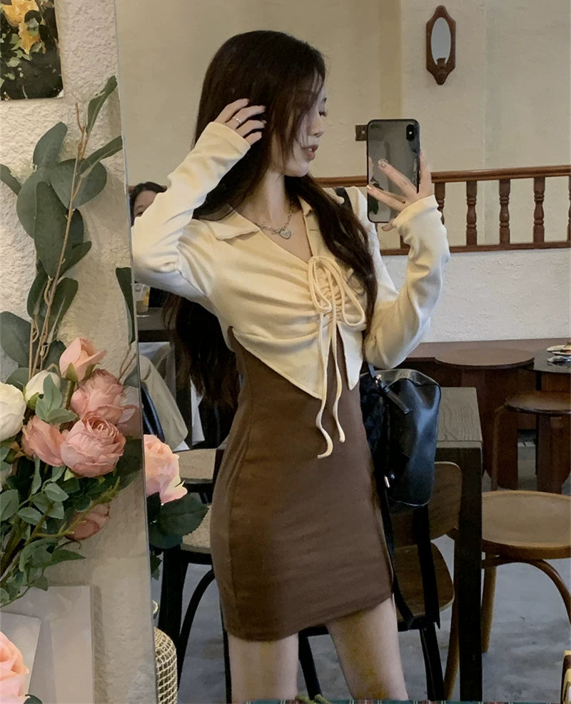 Dress 2023 New Fashion Special-Interest Fake Two-Piece