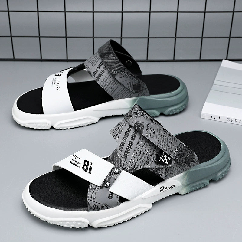 Sandals Men Summer 2024 New Outdoor Dual Use Slippers Non-Slip Deodorant Outdoor Beach Sports Driving Sandals