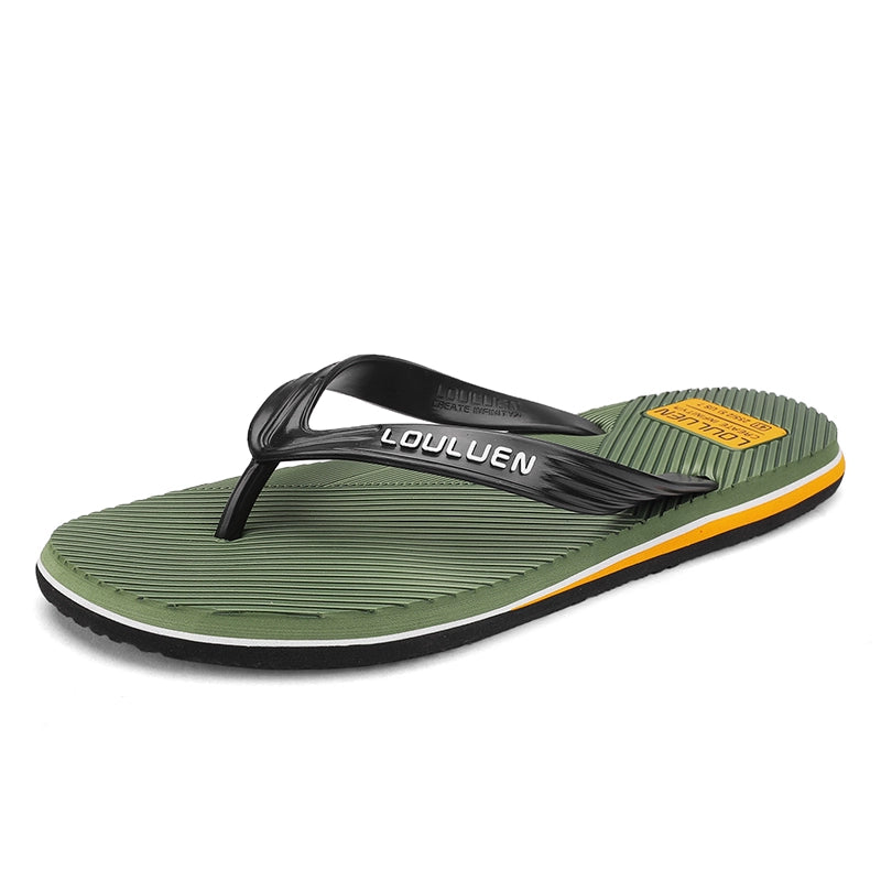 Fashion Brand Slippers Men's Summer Outdoor Beach Shoes 2023 New Non Slip Leisure Flip-Flops Sandals Guangdong Flip-Flops