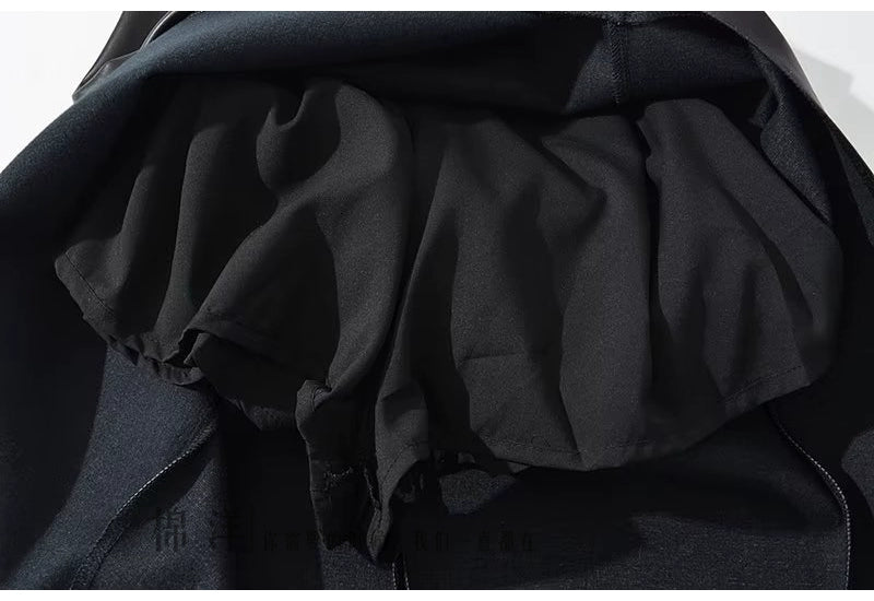 Cotton Ocean Fashion Show Thin Black Niche Sexy Leather Skirt