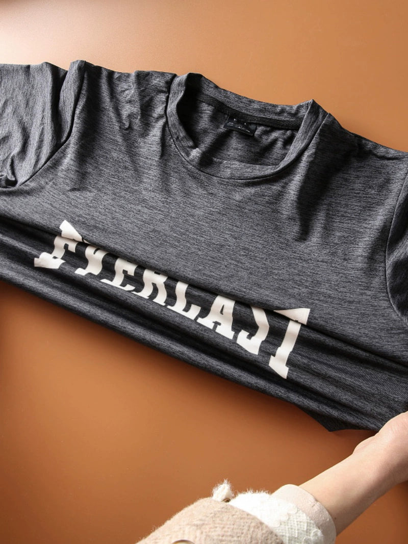 Men's Breathable Moisture Absorption Casual round Neck Short Sleeves T-shirt