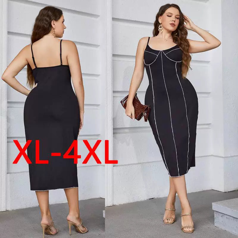100.00kg Plus Size Ladies plus Size Women's Clothing Dress plus Big Size Fat Ladies Sexy Dresses