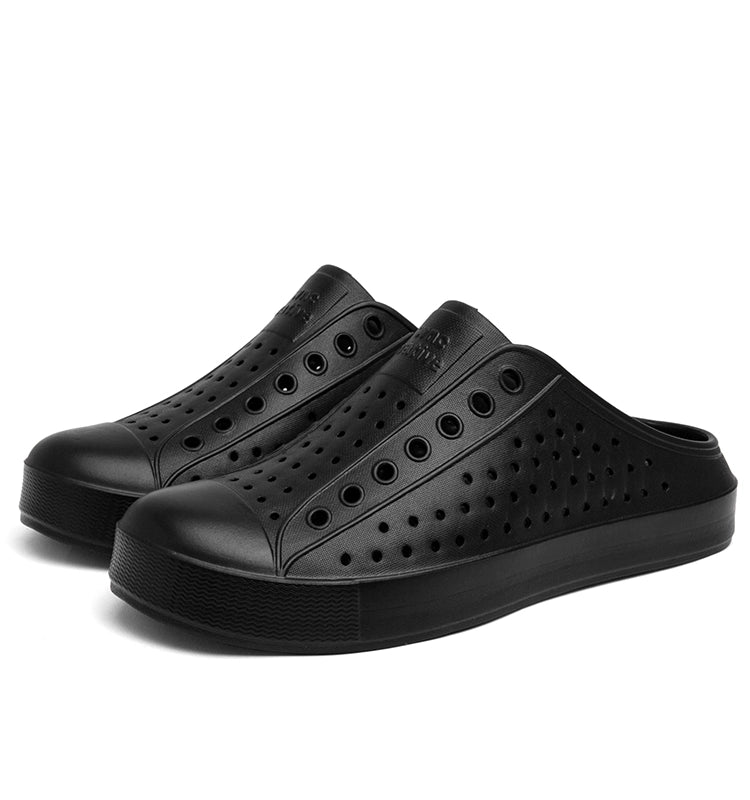 Beach Shoes Couple Hole Shoes Non Slip Closed Toe Sandals 2024 Summer Campus Leisure Semi-Slippers Hole Shoes Sandals Summer
