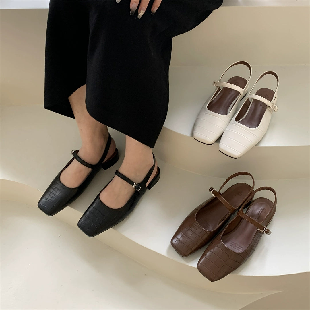 French Style Temperament Socialite Not Tired Feet Flat Toe Box Sandals