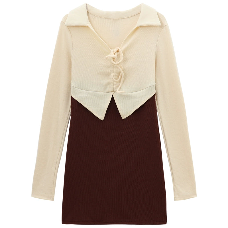 Dress 2023 New Fashion Special-Interest Fake Two-Piece