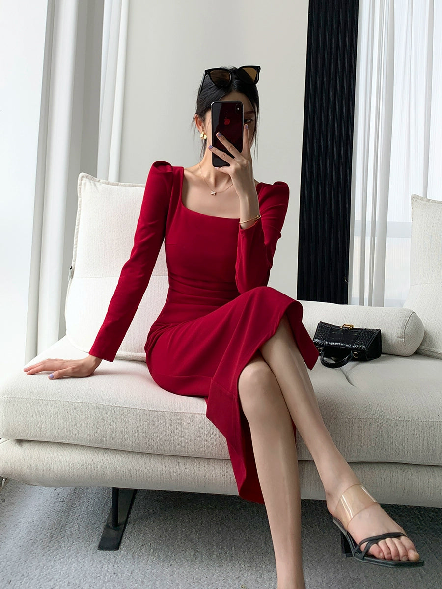 Early Autumn Ft Guoge Slim Looking Elegant Engagement Dress