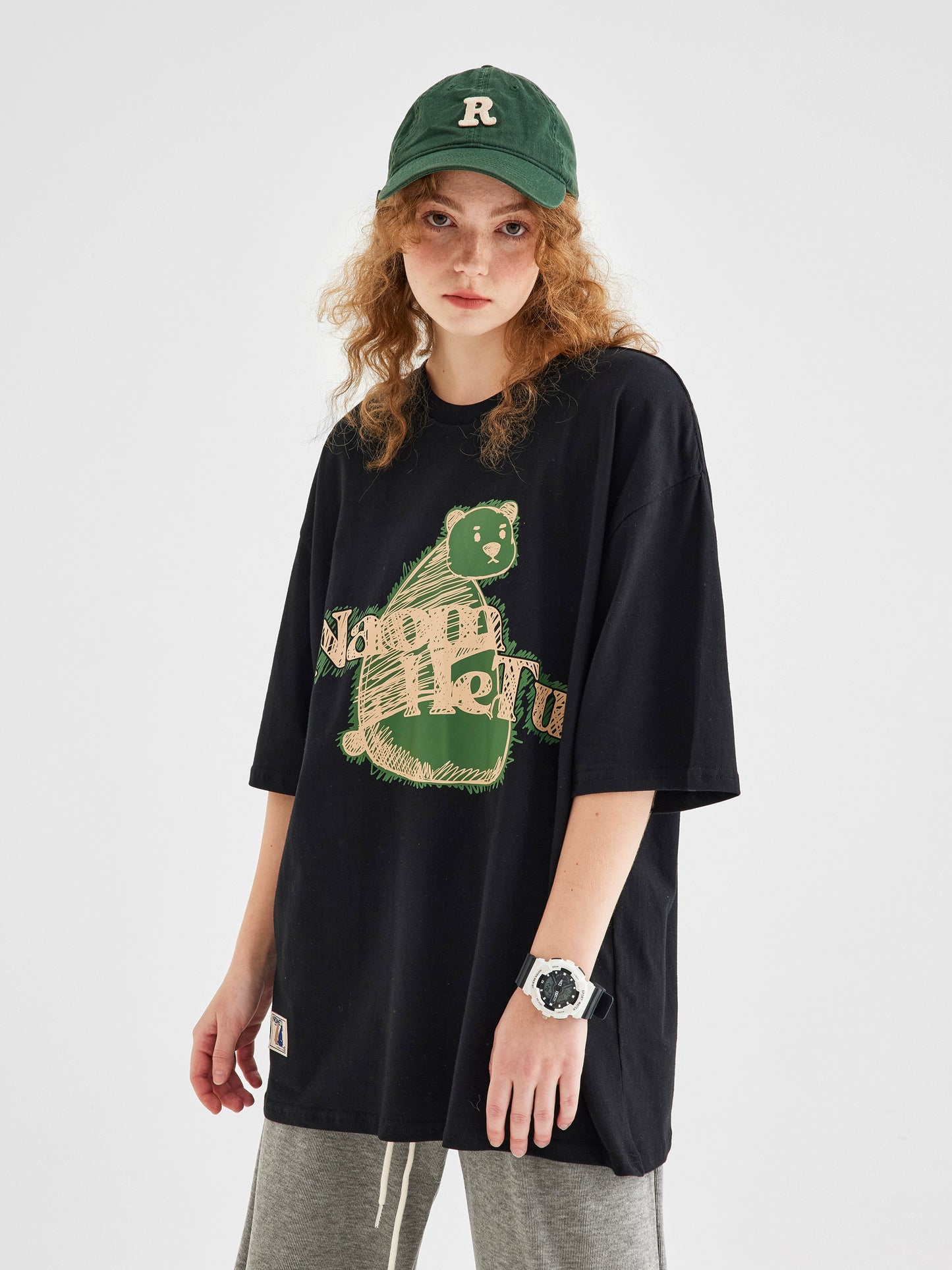 Suitable for Casual Style Print T-shirt Summer Short-Sleeved Top