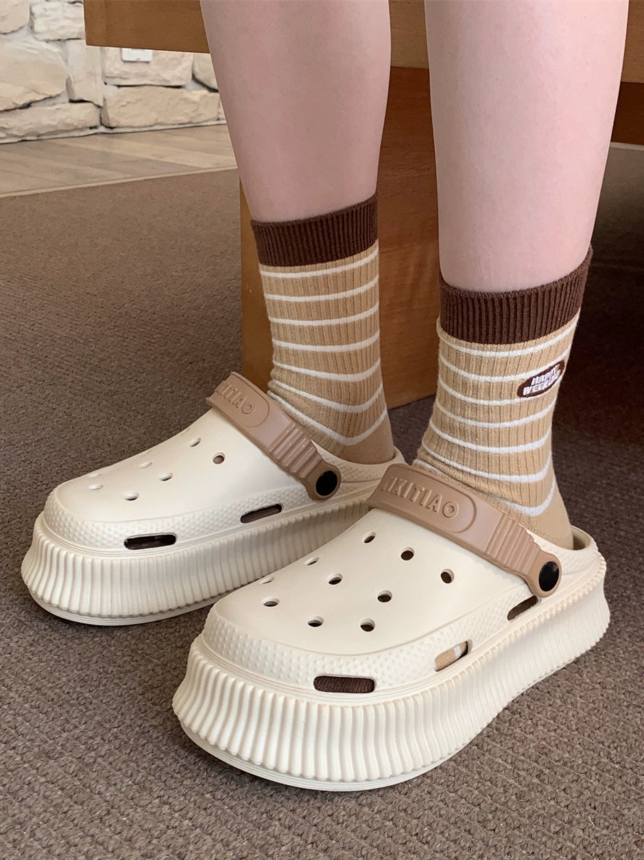 Thin Strips Eva Women's Summer Fashion All-Match Hole Shoes