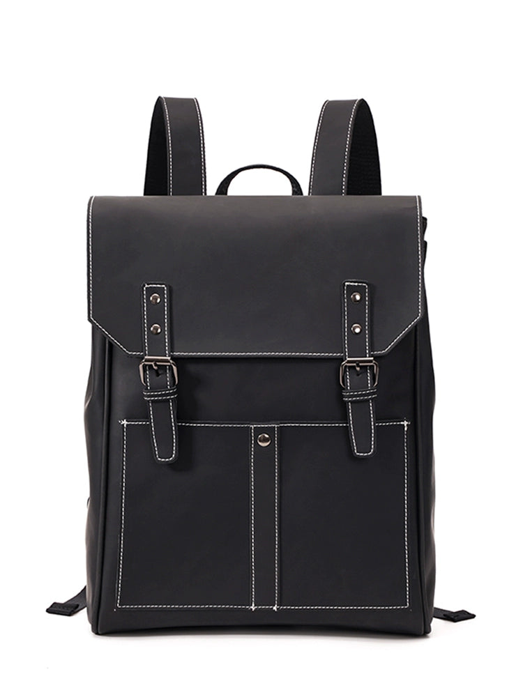 Casual Crazy Horse PU Leather Trendy Fashion Men's Backpack