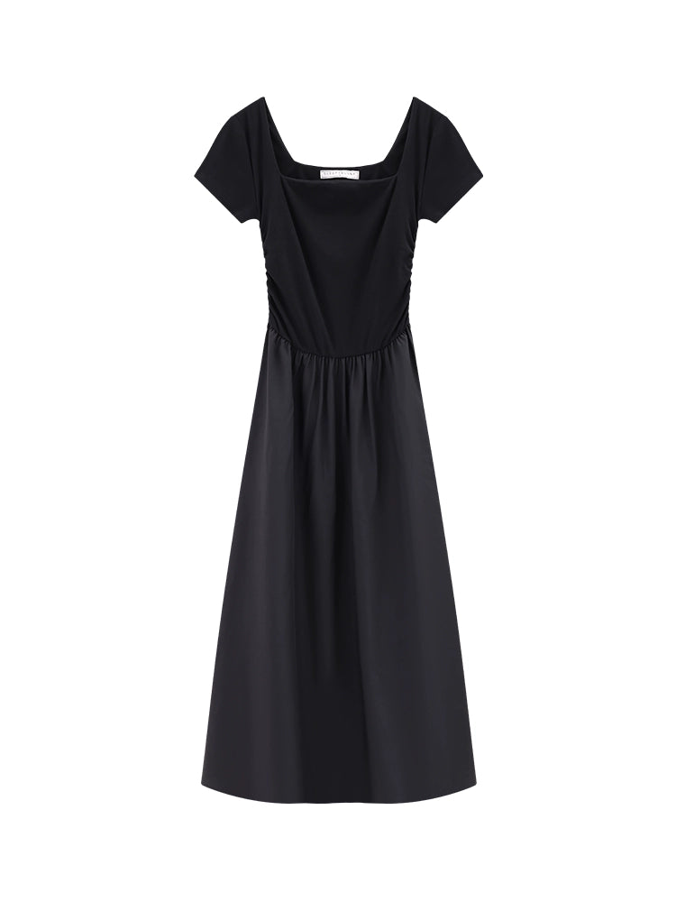 Sleepy Bunny Black Summer French Retro Dress