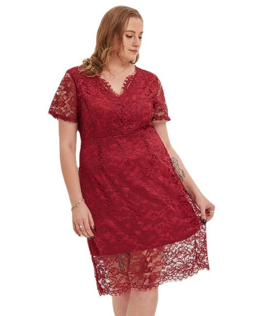 Chubby Girl Elegant Elegant Sexy Slim Hip Lace