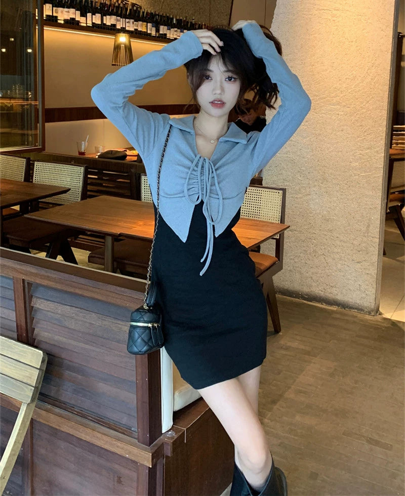 Dress 2023 New Fashion Special-Interest Fake Two-Piece