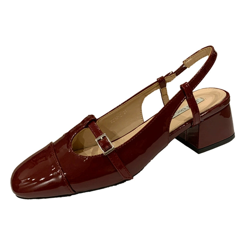 Not Tired, Thick Heel with Skirt Elegant Shallow Mouth Sandals